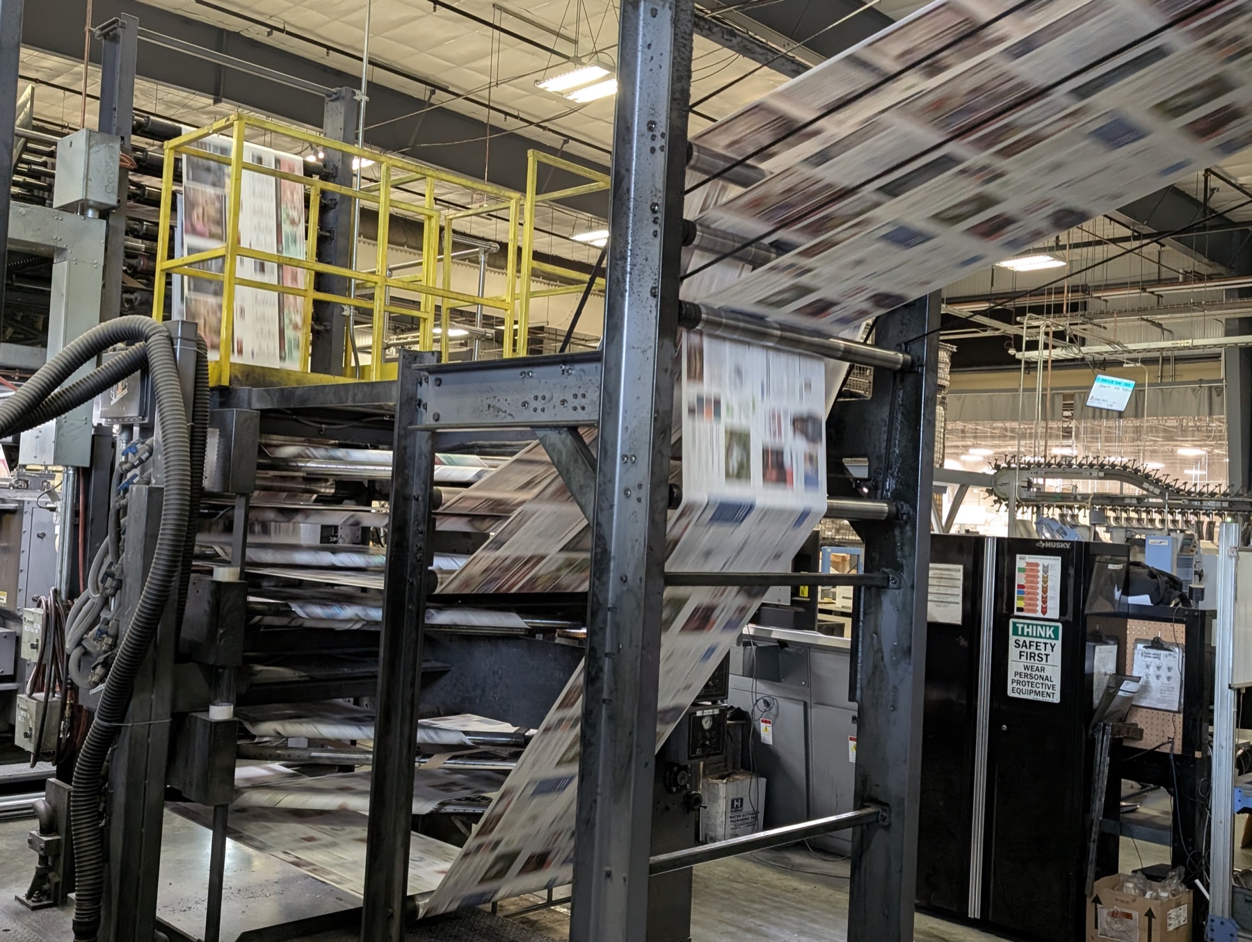 CIP heatset press running newspapers in Pflugerville, Texas